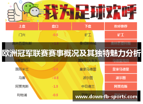 欧洲冠军联赛赛事概况及其独特魅力分析 欧洲冠军联赛赛事概况及其独特魅力分析
